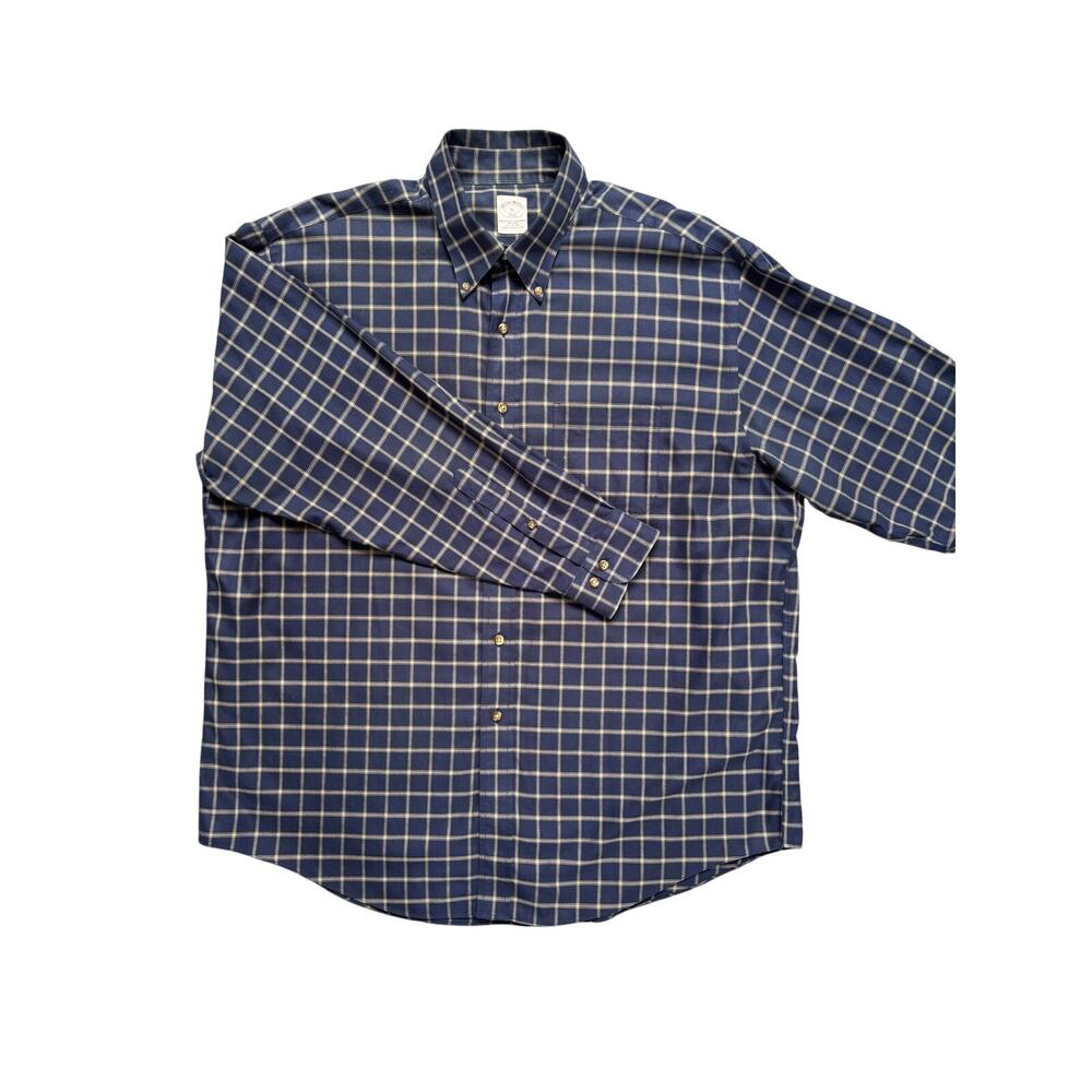 Brooks Brothers Men's Windowpane Original Polo Shirt, Size XL